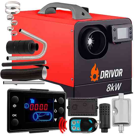 Автономний дизельний обігрівач (Webasto) Drivor 8 кВт (12В/24В/220В) з LCD-дисплеєм та пультом ДК Київ