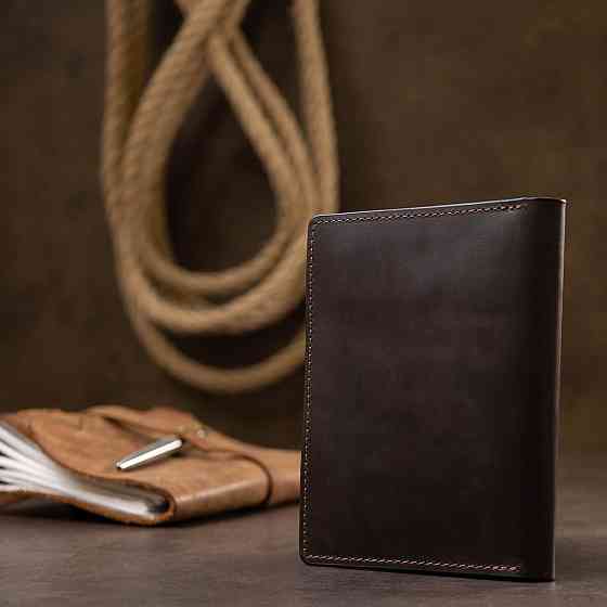 Кожаная винтажная обложка для документов GRANDE PELLE 11537 Коричневый Киев