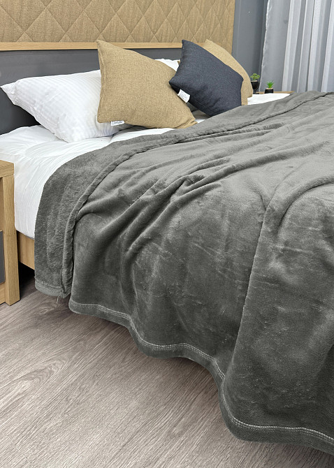 Плед-покривало Decorator WellSoft 150х210 см однотонний Сірий (87-291) Київ - фото 7