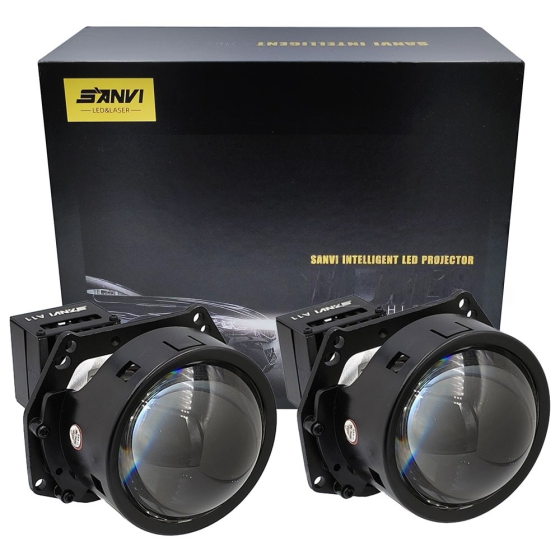 Комплект світлодіодних лінз SANVI Bi-LED A11 5500K 3.0" 72W Харків