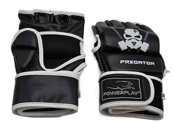 Рукавиці для MMA PowerPlay 3056 А Чорно-Білі XL Каменское