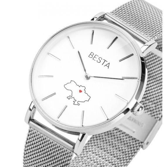 Годинник наручний класичний Besta Love UA Сріблястий Київ - фото 2