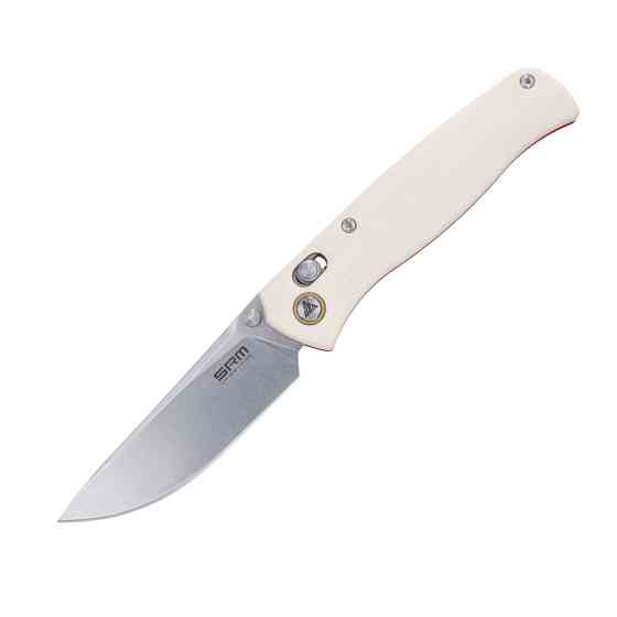 Ніж складаний туристичний SRM Medal 255L-GT2 (8.2 см) 140Cr / G10 білий Київ