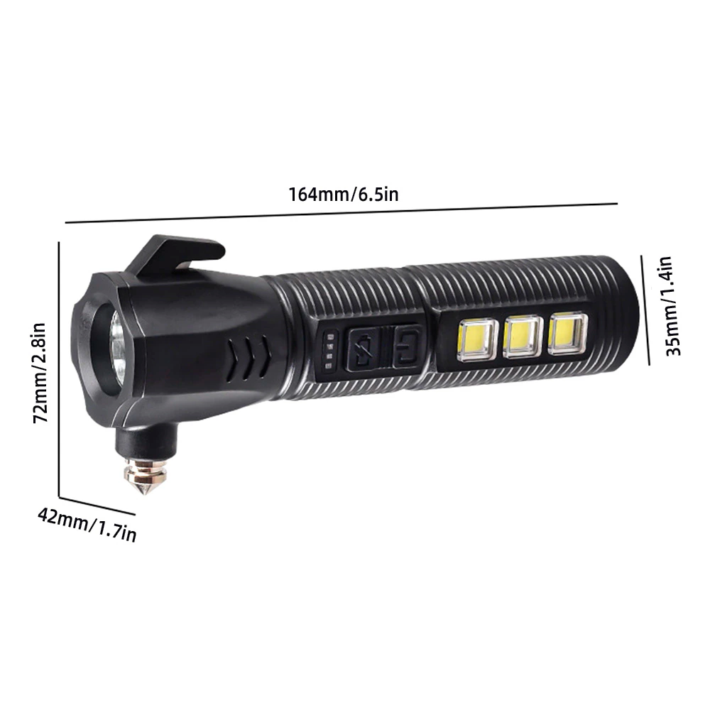 Автомобільний аварійний ліхтарик зі склобоєм та USB,COB-LED,22018 SBR Київ - фото 8