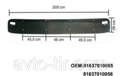 Солнцезащитный козырек MAN TGL TGM Кистей кабины MAN TGL TGM 81637010058 81637010055 Луцк