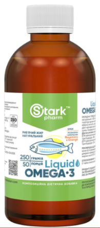 Омега 3 рідка Stark Pharm Stark Omega 3 250 г розмарин апельсин Київ