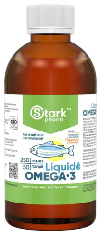 Омега 3 жидкая Stark Pharm Stark Omega 3 250 г розмарин апельсин Киев - изображение 1