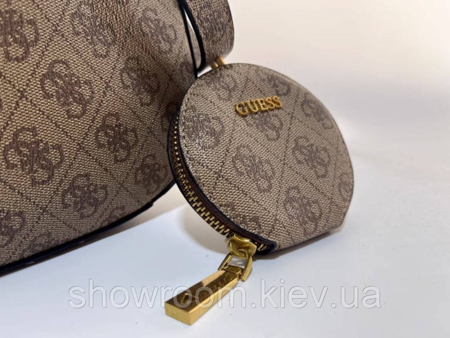 Жіноча сумочка на плече Guess (H7-13) light brown Київ - фото 4