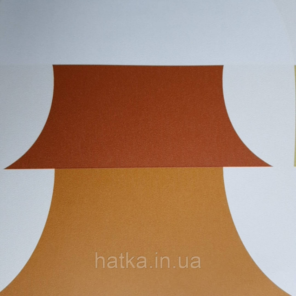 Шпалери вінілові Lutece Bensimon абстракція геометрія фігури яскраві теракотові білі салатові на молочному Київ - фото 3