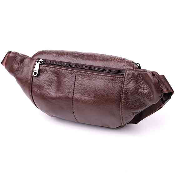 Практичная бананка для мужчин из натуральной кожи Vintage sale_15107 Темно-коричневый Киев