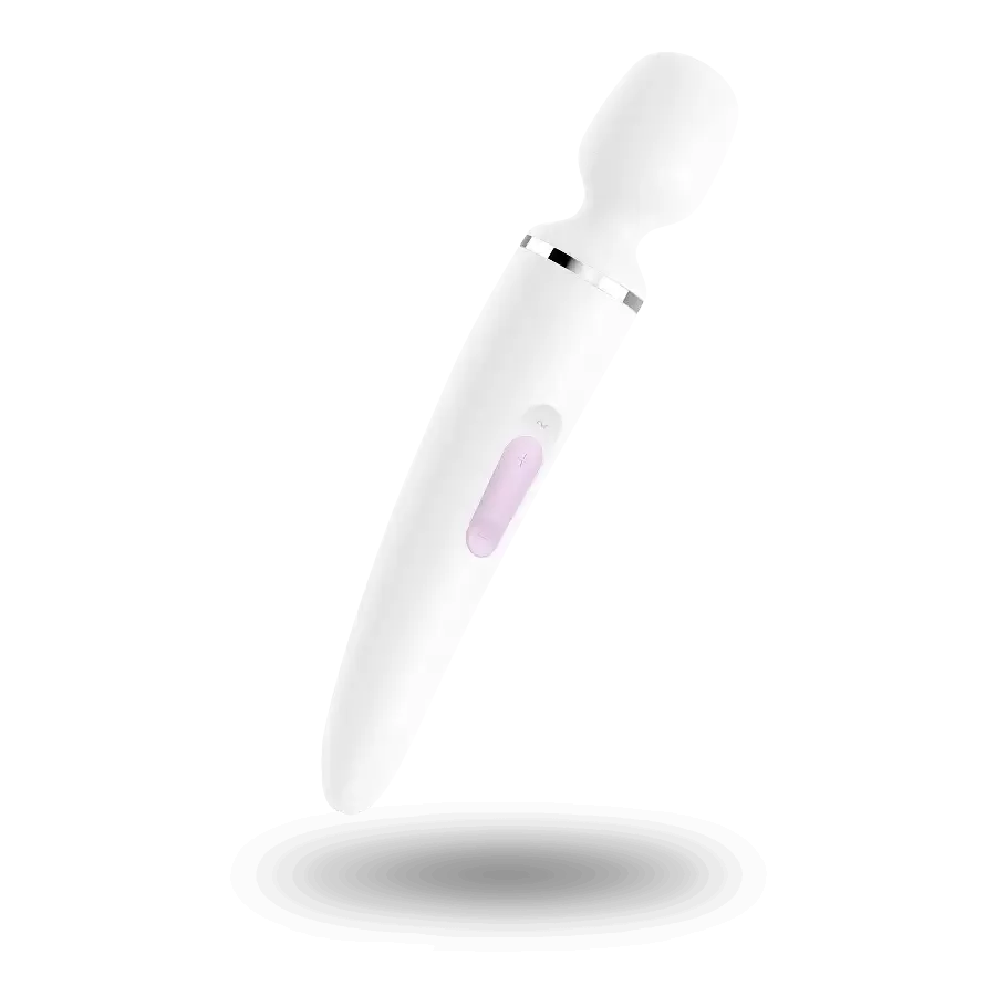 Вібромасажер Satisfyer Wand-er Woman (White/Chrome), водонепроникний, потужний, розмір XXL Львів - фото 1