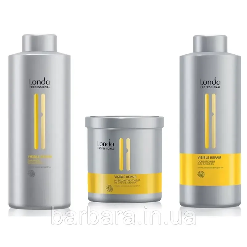 Набір Шампунь, Кондиціонер, Маска Londa Visible Repair (1000 мл + 1000 мл + 500 мл) Київ - фото 1