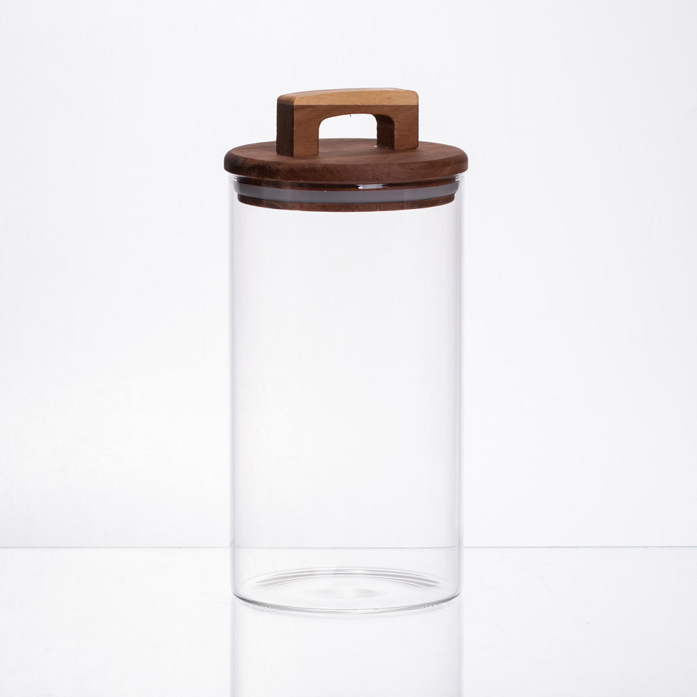 Банка для сипучих продуктів з бамбуковою кришкою 1.2 л Київ - фото 1