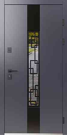 Двері вхідні SARMAK Еталон термо Монако МДФ дерев'яна панель ArWood / ПВХ біле дерево 970х2050 мм Київ