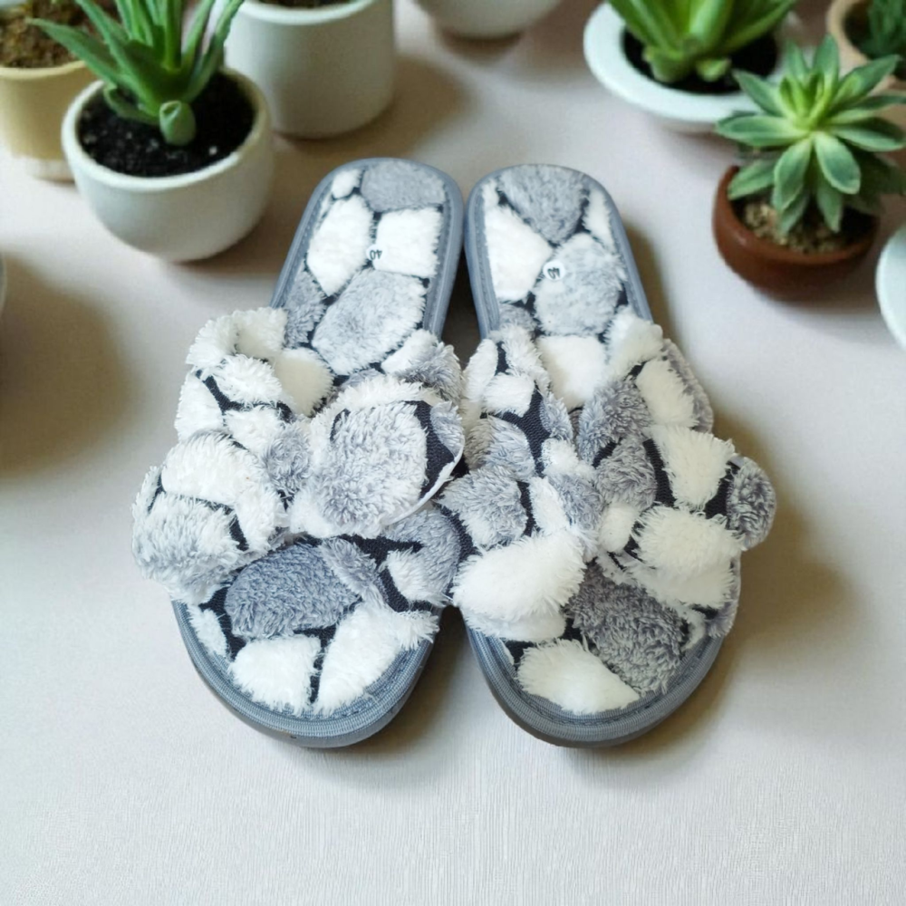 Тапочки женские домашние PaGo мрамор бантик 39 Одесса - изображение 1