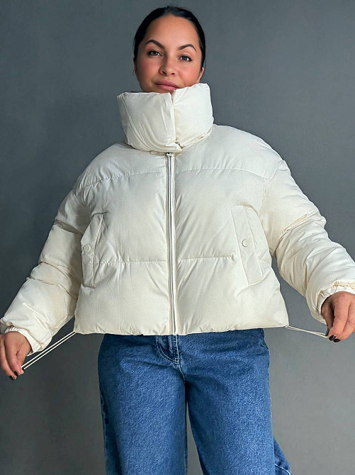 Куртка женская Lady Yep 10043 короткая на молнии с воротником белая, белый, 42 Киев - изображение 7