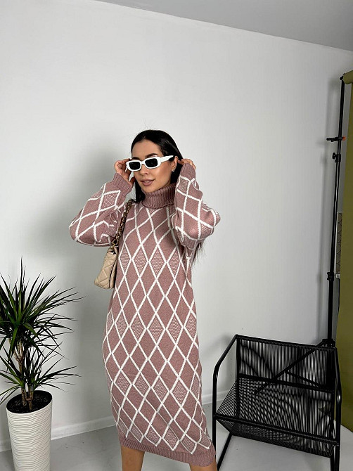 Жіноче в'язане плаття з орнаментом. 42-48р Київ - фото 8