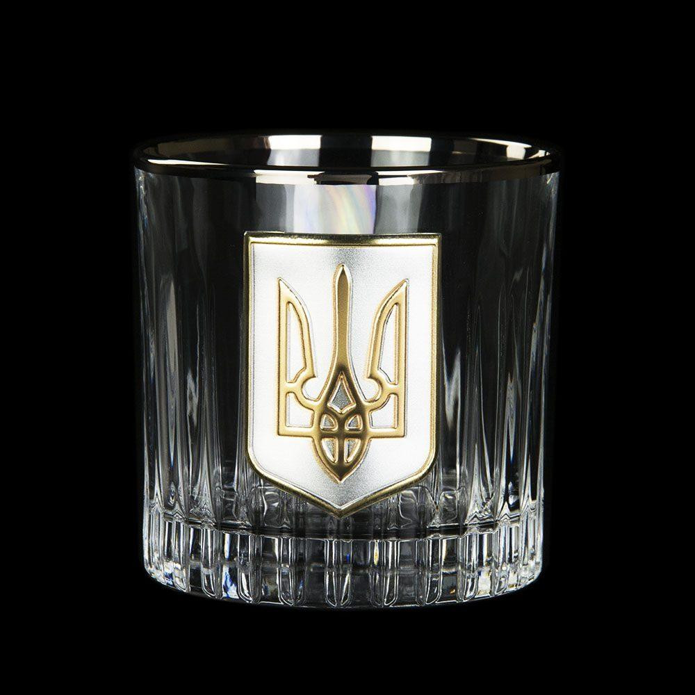 Набір для віскі Boss Crystal Гербовий з трезубом 7 предметів (графін + 6 келихів) Кришталь Вінниця - фото 2