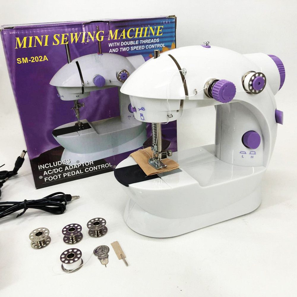Міні-швейна машина з насадками, Багатофункціональна домашня швейна XE-362 машинка портативна Київ - фото 5