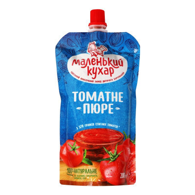 Соус Маленький кухар Томатне пюре 200 г (4820264290148) Вінниця - фото 1