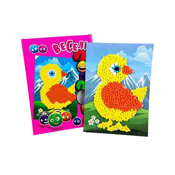 Набір для творчості "Курча" Strateg 30992 веселі помпони Вінниця