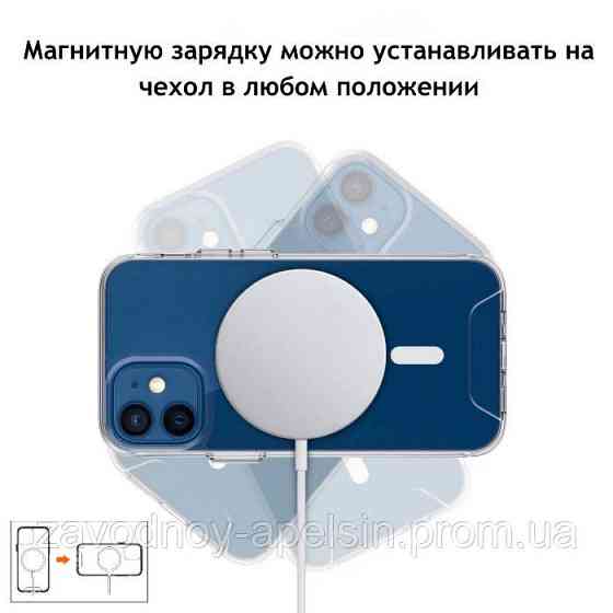 Iphone 13 mini Прозрачный чехол Магнит (TPU+PC) Одесса