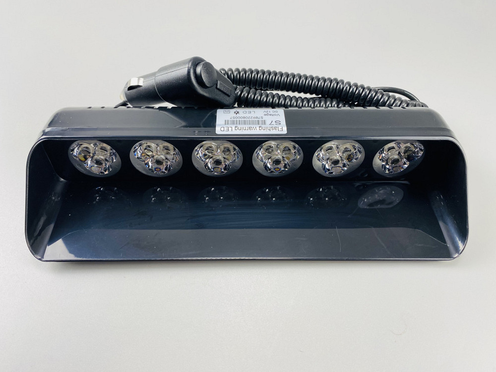 Маячок проблисковий S7 стробоскоп автомобільний 9-80V 18 led діодів білий спалах під скло Мукачево - фото 7
