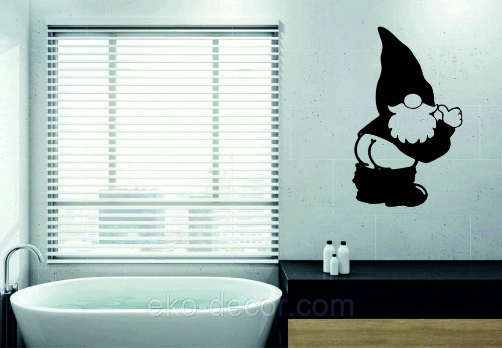 Декоративное настенное Панно «Гном», Декор на стену 110*67 см, Черный Киев - изображение 2