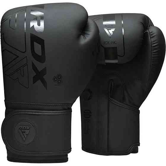 Боксерські рукавиці RDX F6 Kara Matte Black 14 унцій (капа в комплекті) Кам'янське