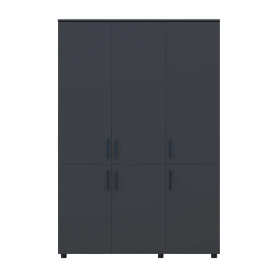Шафа для одягу Doros Торн Антрацит 3 ДСП (полиці) 135х51.6х200 (DRS-012082) Дніпро