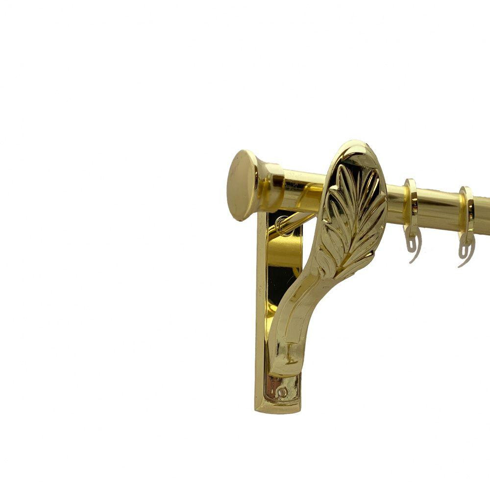 Карниз Orvit Дуо металевий однорядний ретро гладка труба кільце фасонне металеве Золото 25 мм 240 см Львов - изображение 1