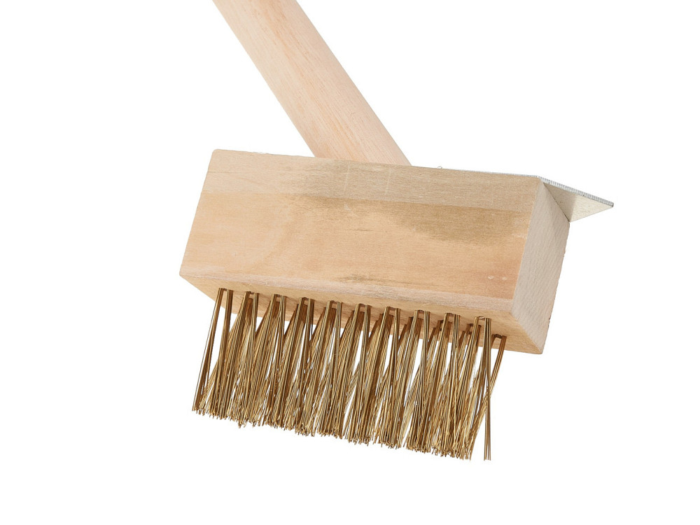 Щітка дротяна зі скребком для бруківки "Keltin" дерев'яна ручка Київ - фото 3