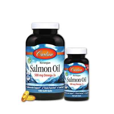 Жирные кислоты Carlson Норвежский Лососевый Жир, 500 мг, Norwegian Salmon Oil, 180 (CAR-01504) Винница