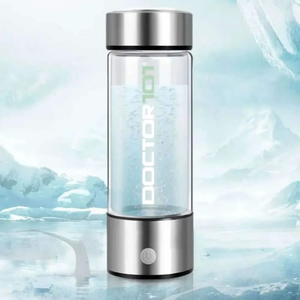 Генератор водородной воды Tana. Водородная бутылка с зарядкой от USB, на 450 мл синий металлик Днепр - изображение 8