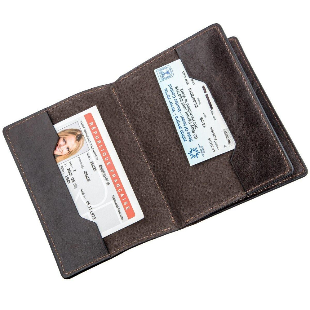 Обкладинка для автодокументів м'яка шкіра GRANDE PELLE 11191 Коричнева Київ - фото 5