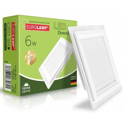 Світильник Eurolamp LED Glass Downlight 6W 500 Lm 3000K (LED-DLS-6/3(glass)) Вінниця - фото 2