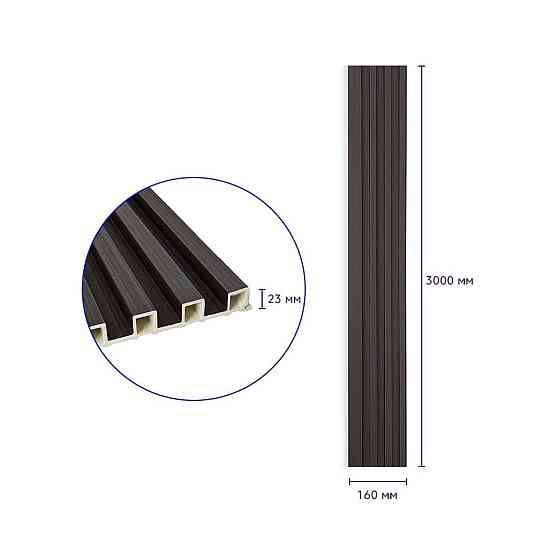 Рейка декоративна WPC стінова 3000х160х23мм Венге SW-00001537 Київ