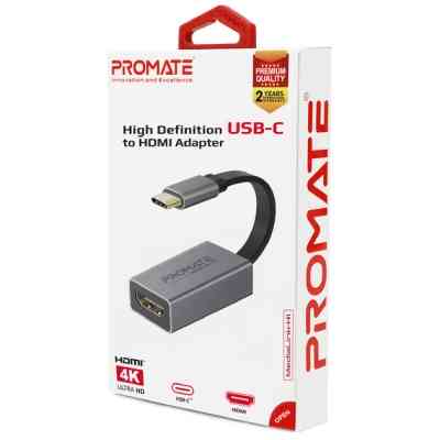 Переходник USB-C to HDMI 4K30Hz grey Promate (medialink-h1.grey) Винница