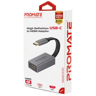 Перехідник USB-C to HDMI 4K30Hz grey Promate (medialink-h1.grey) Вінниця - фото 2