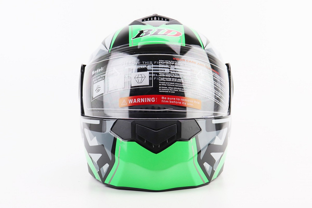 Шолом модуляр, закритий з відкидним підборіддям+відкидні окуляри BLD-159 L (59-60см), ЧОРНО-ЗЕЛЕНИЙ Киев - изображение 5