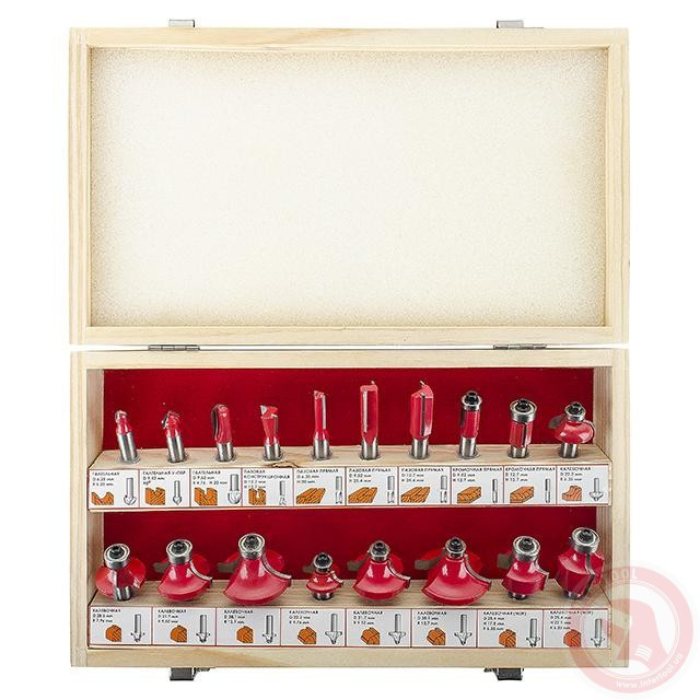 Набор фрез по дереву 18 шт. INTERTOOL HT-0073 Коломыя - изображение 2