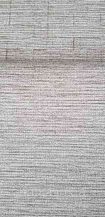 Шпалери вінілові на флізеліні Rasch Golden Hour метрові тонка смужка соломка під тканину темно-сірі Київ