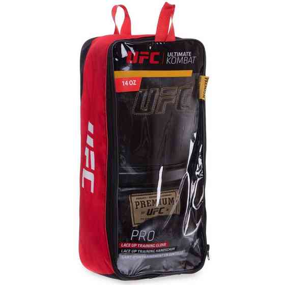 Рукавиці боксерські шкіряні на шнурівці UFC PRO Prem Lace Up UHK-75044 12 унцій Рукавички для боксу та єдиноборств Київ
