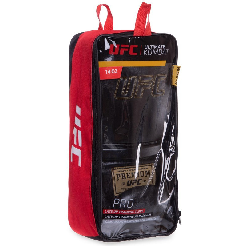 Рукавиці боксерські шкіряні на шнурівці UFC PRO Prem Lace Up UHK-75044 12 унцій Рукавички для боксу та єдиноборств Київ - фото 5