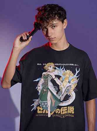 Футболка аниме Легенд Зелда Линк То оверсайз (S/M/L) Черний AnimeJ0975 Днепр