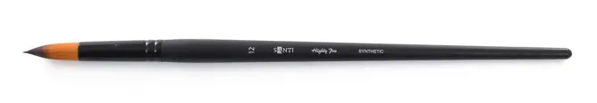 Пензель худож. синтетика "Santi Highly Pro", довга ручка, круглий, №12. 310629, шт Київ - фото 1