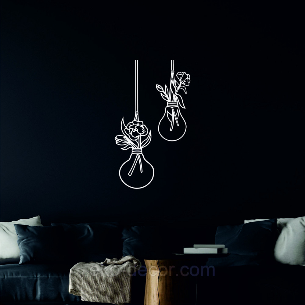 Декоративне настінне Панно «Лампочки», Декор на стіну 50*29 см, Білий Київ - фото 5