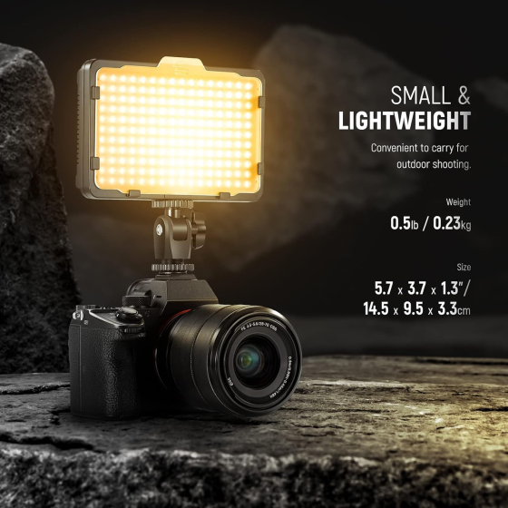 Накамерный LED видеосвет NEEWER 176 LED 5600K, регулировка 10–99%, дисплей, 1/4″, для DSLR Киев