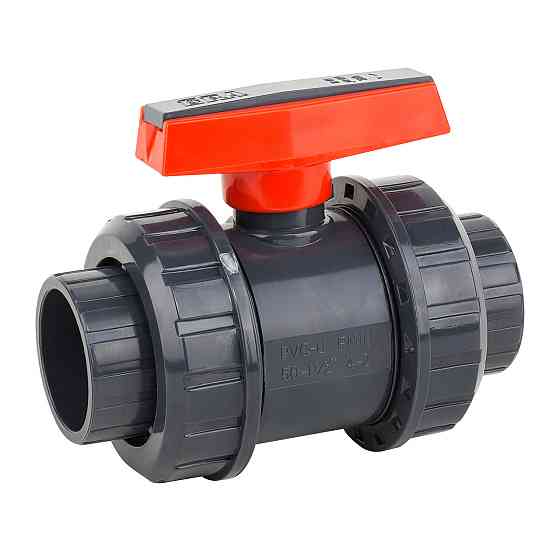 Кран кульовий ПВХ Era d75 мм під клей Київ