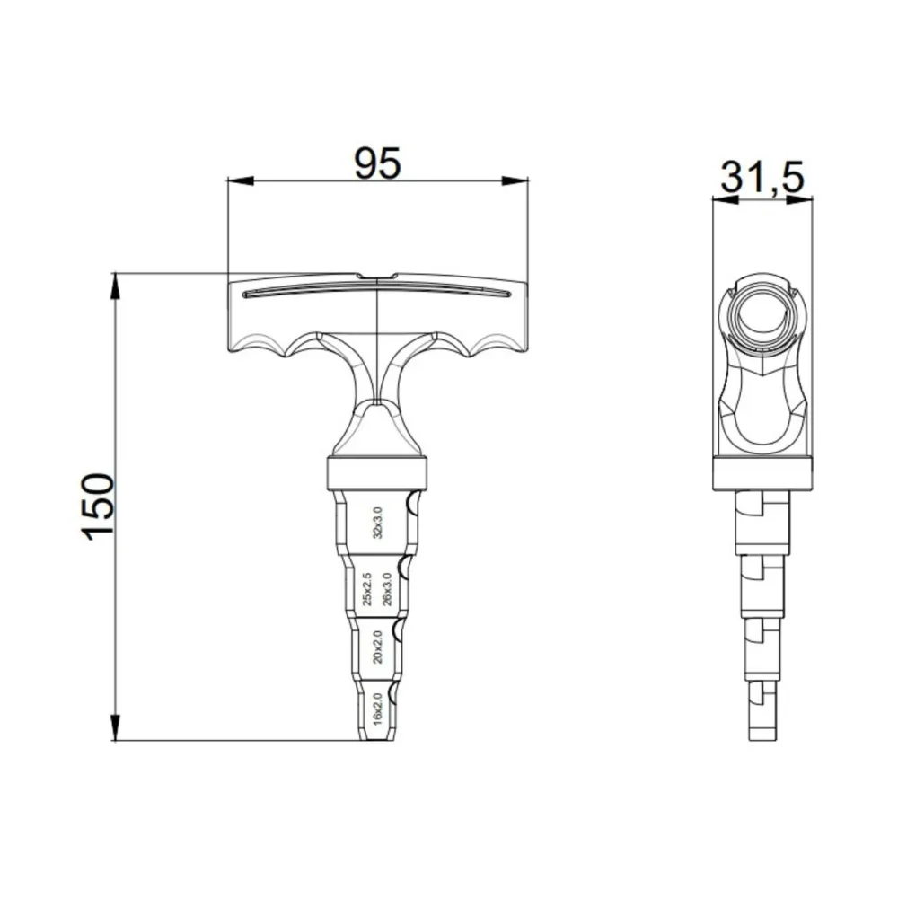 Калібратор Thermo Alliance для м/п труб d16-32 STD-405 Київ - фото 10